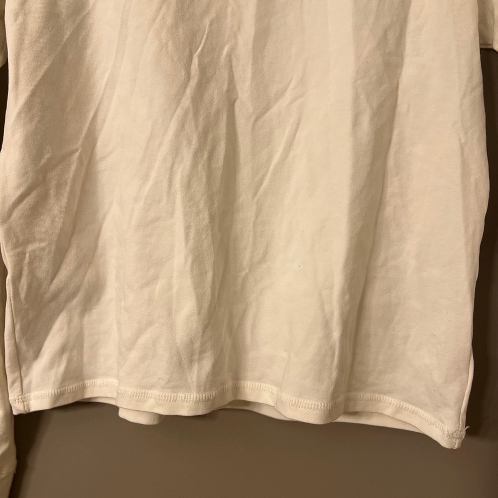 Yogalicious Off White Long Sleeve Melissa Fitted Tee NWT XL - Picture 5 of 8